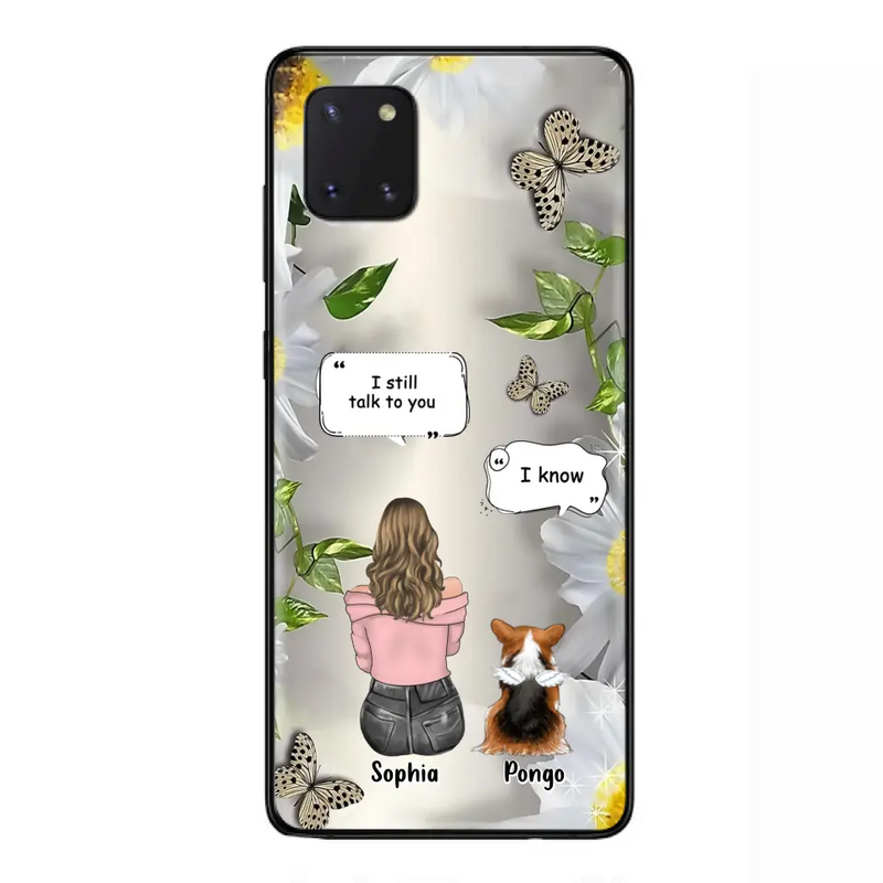 Personalized Memorial Dog Mom Phone Case - Up to 4 Dogs - Gift Idea for Dog Lovers/Owners  - I Still Talk To You - Case For iPhone/Samsung