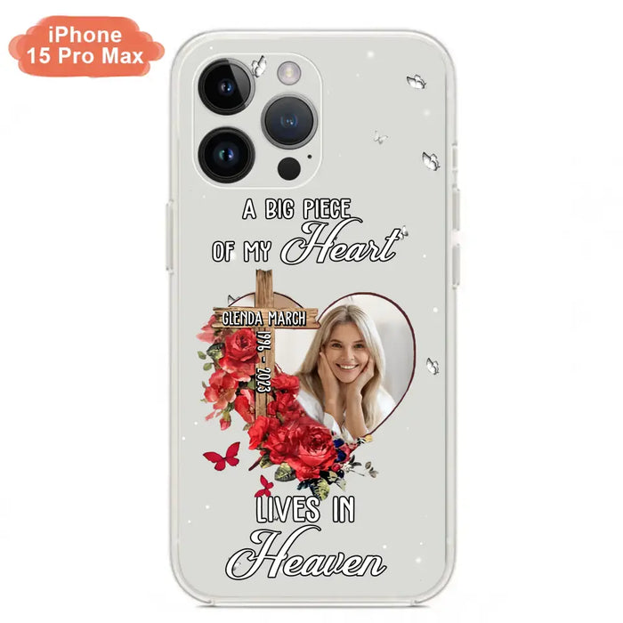 Custom Personalized Memorial Phone Case - Memorial Gift Idea For Family - Case For iPhone/Samsung - The Moment Your Heart Stopped Mine Changed Forever