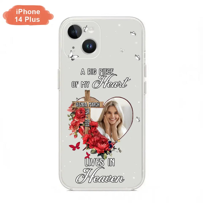 Custom Personalized Memorial Phone Case - Memorial Gift Idea For Family - Case For iPhone/Samsung - The Moment Your Heart Stopped Mine Changed Forever