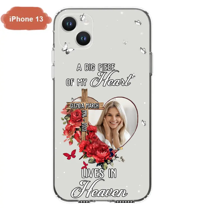 Custom Personalized Memorial Phone Case - Memorial Gift Idea For Family - Case For iPhone/Samsung - The Moment Your Heart Stopped Mine Changed Forever