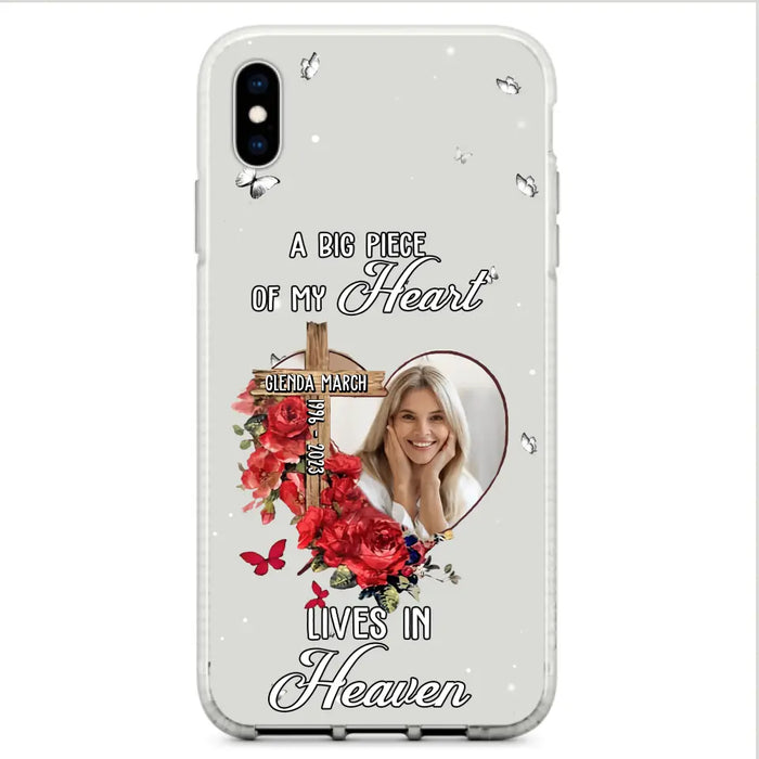 Custom Personalized Memorial Phone Case - Memorial Gift Idea For Family - Case For iPhone/Samsung - The Moment Your Heart Stopped Mine Changed Forever