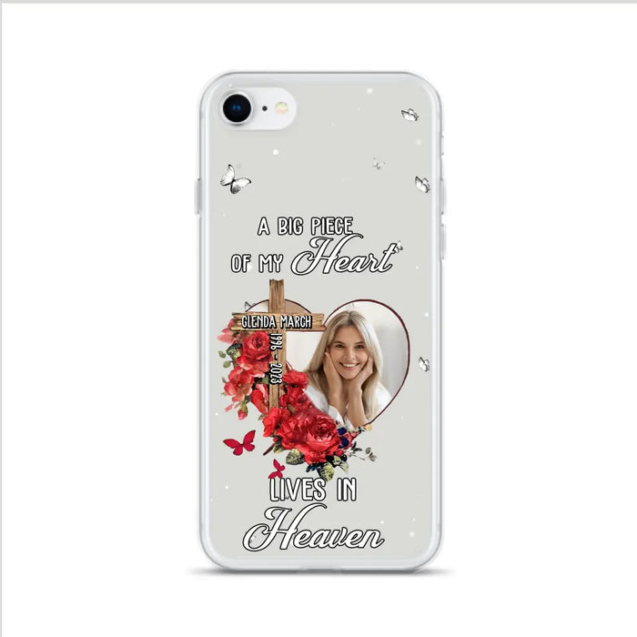 Custom Personalized Memorial Phone Case - Memorial Gift Idea For Family - Case For iPhone/Samsung - The Moment Your Heart Stopped Mine Changed Forever