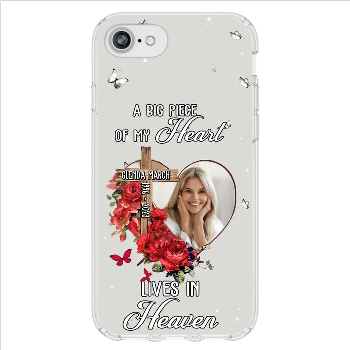 Custom Personalized Memorial Phone Case - Memorial Gift Idea For Family - Case For iPhone/Samsung - The Moment Your Heart Stopped Mine Changed Forever