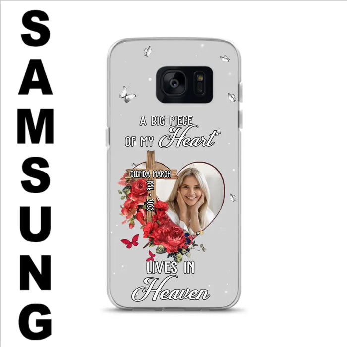 Custom Personalized Memorial Phone Case - Memorial Gift Idea For Family - Case For iPhone/Samsung - The Moment Your Heart Stopped Mine Changed Forever