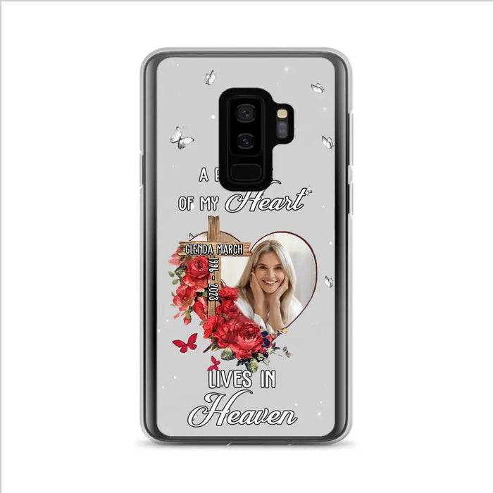 Custom Personalized Memorial Phone Case - Memorial Gift Idea For Family - Case For iPhone/Samsung - The Moment Your Heart Stopped Mine Changed Forever