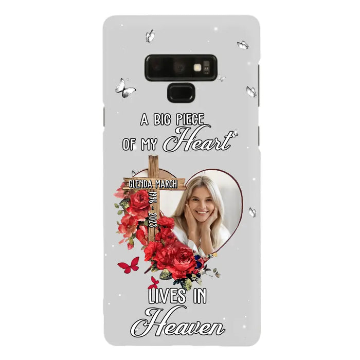 Custom Personalized Memorial Phone Case - Memorial Gift Idea For Family - Case For iPhone/Samsung - The Moment Your Heart Stopped Mine Changed Forever