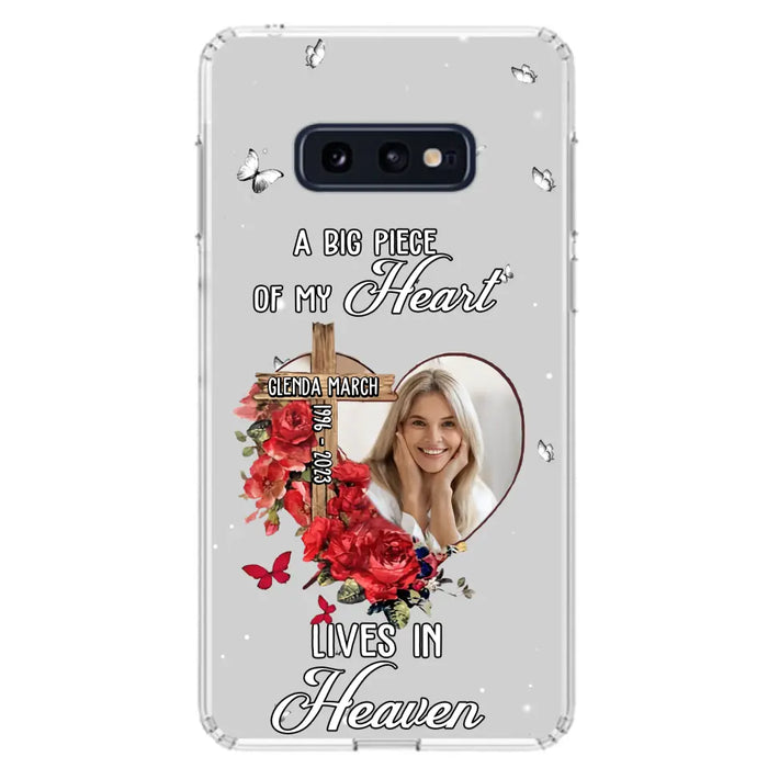 Custom Personalized Memorial Phone Case - Memorial Gift Idea For Family - Case For iPhone/Samsung - The Moment Your Heart Stopped Mine Changed Forever