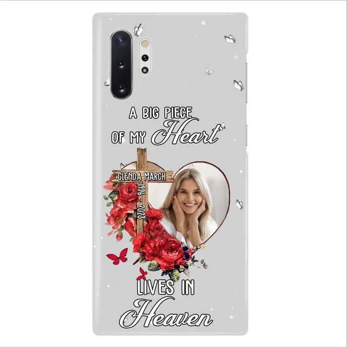 Custom Personalized Memorial Phone Case - Memorial Gift Idea For Family - Case For iPhone/Samsung - The Moment Your Heart Stopped Mine Changed Forever