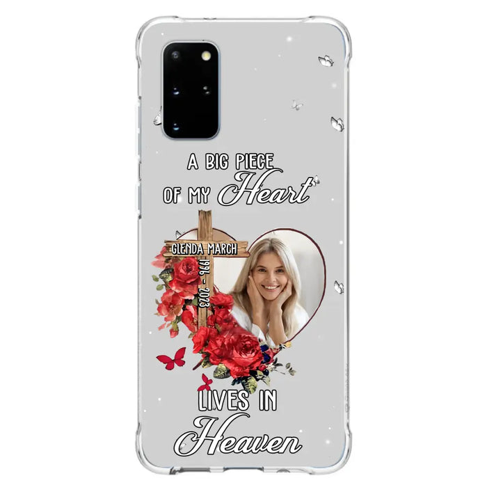 Custom Personalized Memorial Phone Case - Memorial Gift Idea For Family - Case For iPhone/Samsung - The Moment Your Heart Stopped Mine Changed Forever