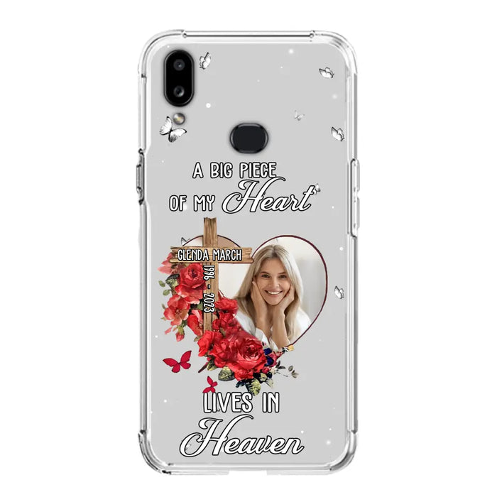 Custom Personalized Memorial Phone Case - Memorial Gift Idea For Family - Case For iPhone/Samsung - The Moment Your Heart Stopped Mine Changed Forever