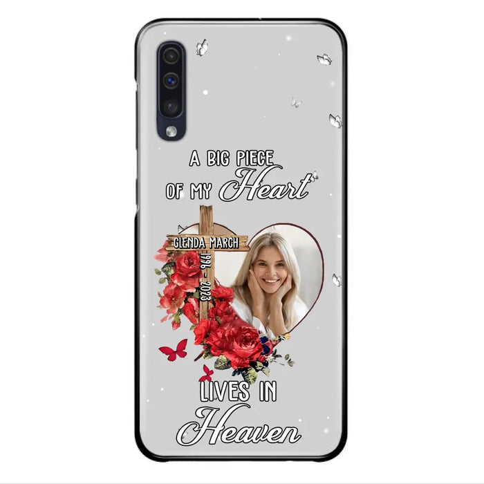 Custom Personalized Memorial Phone Case - Memorial Gift Idea For Family - Case For iPhone/Samsung - The Moment Your Heart Stopped Mine Changed Forever