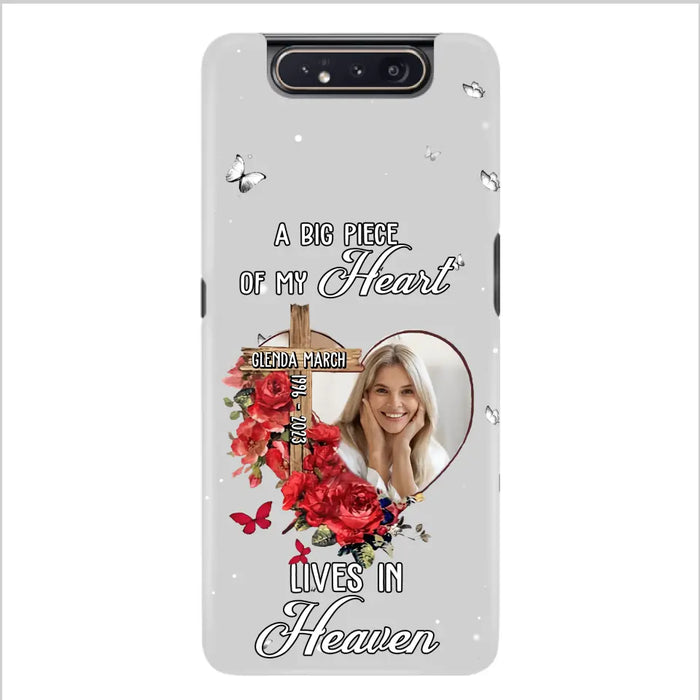 Custom Personalized Memorial Phone Case - Memorial Gift Idea For Family - Case For iPhone/Samsung - The Moment Your Heart Stopped Mine Changed Forever