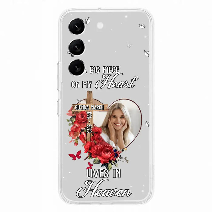 Custom Personalized Memorial Phone Case - Memorial Gift Idea For Family - Case For iPhone/Samsung - The Moment Your Heart Stopped Mine Changed Forever