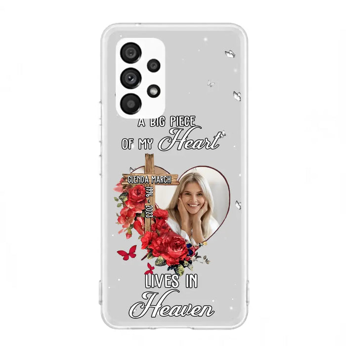 Custom Personalized Memorial Phone Case - Memorial Gift Idea For Family - Case For iPhone/Samsung - The Moment Your Heart Stopped Mine Changed Forever