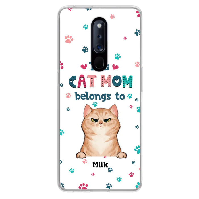 Custom Personalized Cat Phone Case For Oppo/Xiaomi/Huawei - Gift Idea For Cat Lover - Up to 6 Cats - This Cat Mom Belongs To