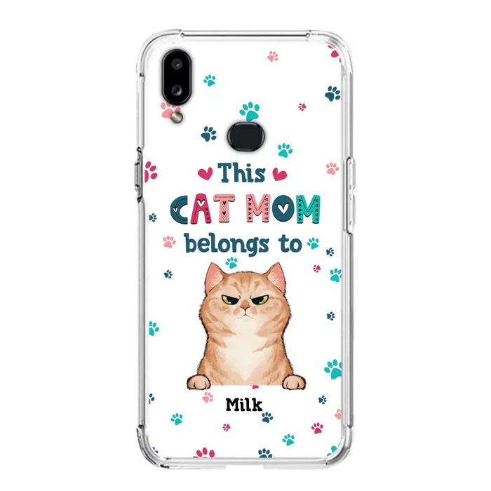 Custom Personalized Cat Phone Case For iPhone And Samsung - Gift Idea For Cat Lover - Up to 6 Cats - This Cat Mom Belongs To