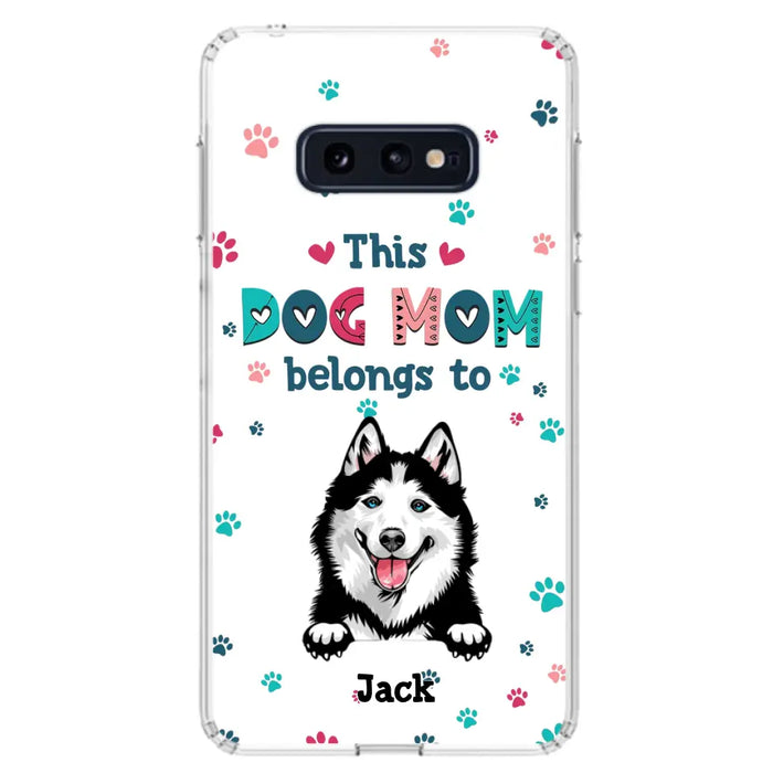 Custom Personalized Dog Phone Case For iPhone And Samsung - Gift Idea For Dog Lover - Up to 6 Dogs - This Dog Mom Belongs To