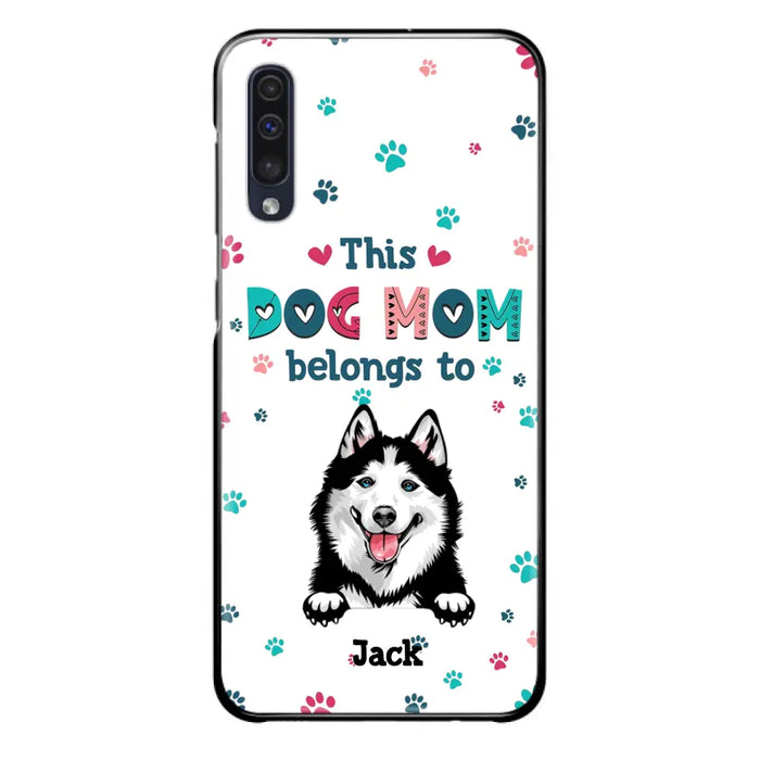 Custom Personalized Dog Phone Case For iPhone And Samsung - Gift Idea For Dog Lover - Up to 6 Dogs - This Dog Mom Belongs To