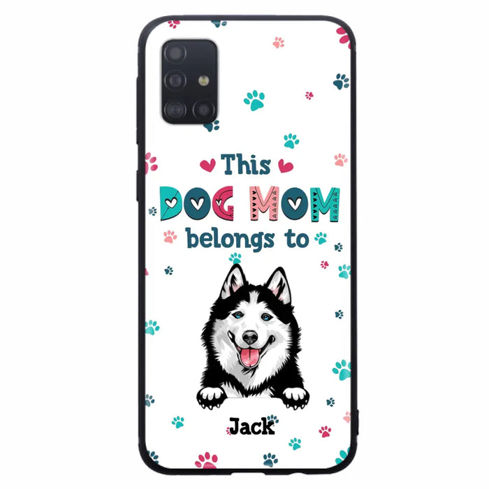 Custom Personalized Dog Phone Case For iPhone And Samsung - Gift Idea For Dog Lover - Up to 6 Dogs - This Dog Mom Belongs To