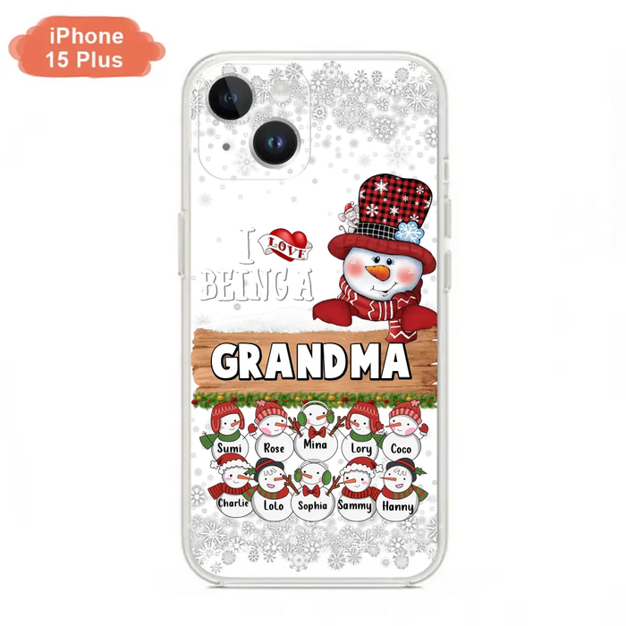 Custom Personalized Grandma Phone Case - Upto 10 Grandkids - Christmas Gift Idea for Grandma - I Love Being A Grandma - Case For iPhone/Samsung