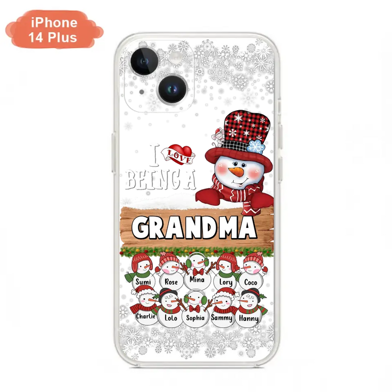 Personalized Grandma Phone Case - Up to 10 Grandkids - Christmas Gift Idea for Grandma - I Love Being A Grandma - Case For iPhone/Samsung