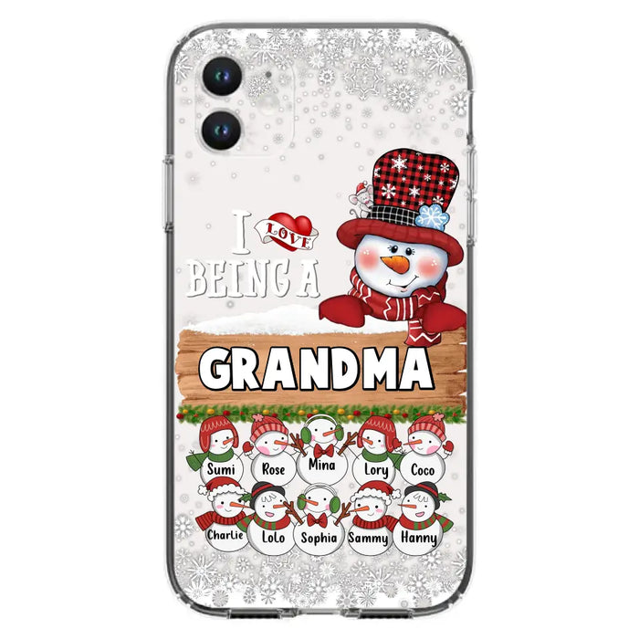 Custom Personalized Grandma Phone Case - Upto 10 Grandkids - Christmas Gift Idea for Grandma - I Love Being A Grandma - Case For iPhone/Samsung