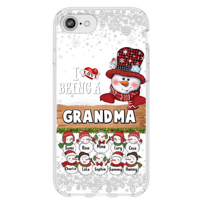 Custom Personalized Grandma Phone Case - Upto 10 Grandkids - Christmas Gift Idea for Grandma - I Love Being A Grandma - Case For iPhone/Samsung