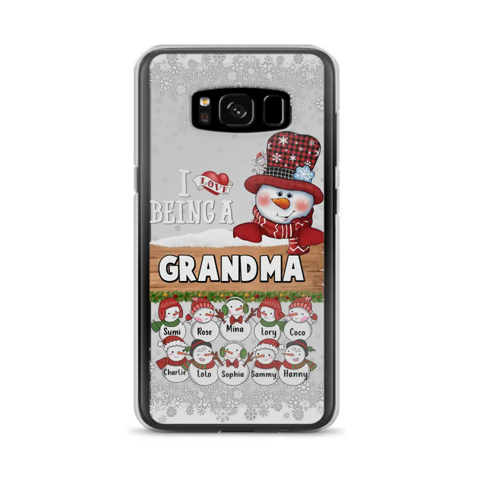 Custom Personalized Grandma Phone Case - Upto 10 Grandkids - Christmas Gift Idea for Grandma - I Love Being A Grandma - Case For iPhone/Samsung