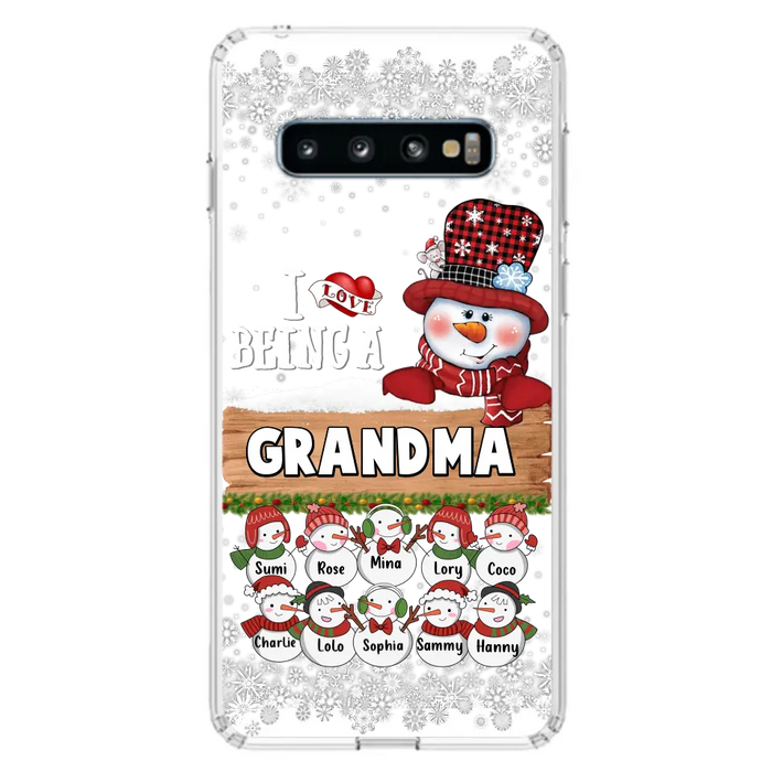 Custom Personalized Grandma Phone Case - Upto 10 Grandkids - Christmas Gift Idea for Grandma - I Love Being A Grandma - Case For iPhone/Samsung