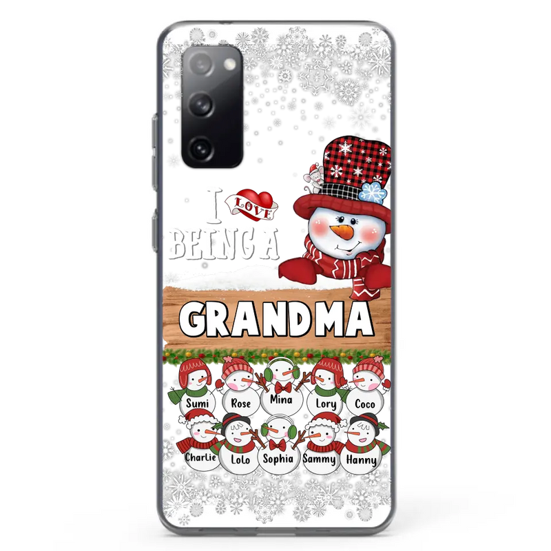 Personalized Grandma Phone Case - Up to 10 Grandkids - Christmas Gift Idea for Grandma - I Love Being A Grandma - Case For iPhone/Samsung