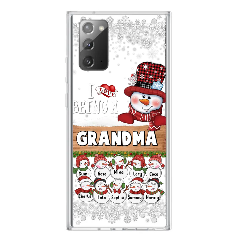 Personalized Grandma Phone Case - Up to 10 Grandkids - Christmas Gift Idea for Grandma - I Love Being A Grandma - Case For iPhone/Samsung