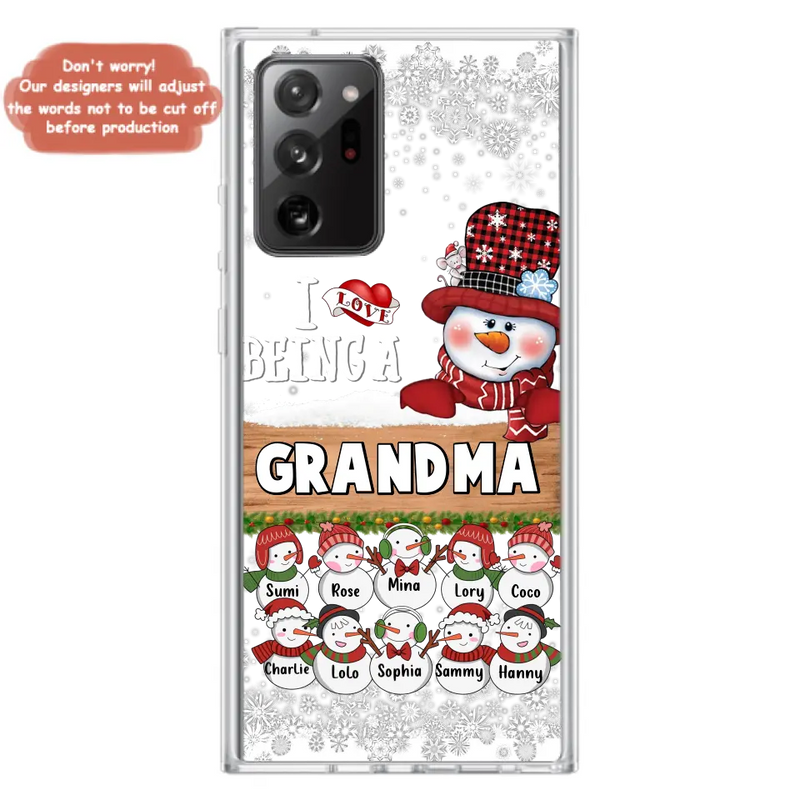 Personalized Grandma Phone Case - Up to 10 Grandkids - Christmas Gift Idea for Grandma - I Love Being A Grandma - Case For iPhone/Samsung