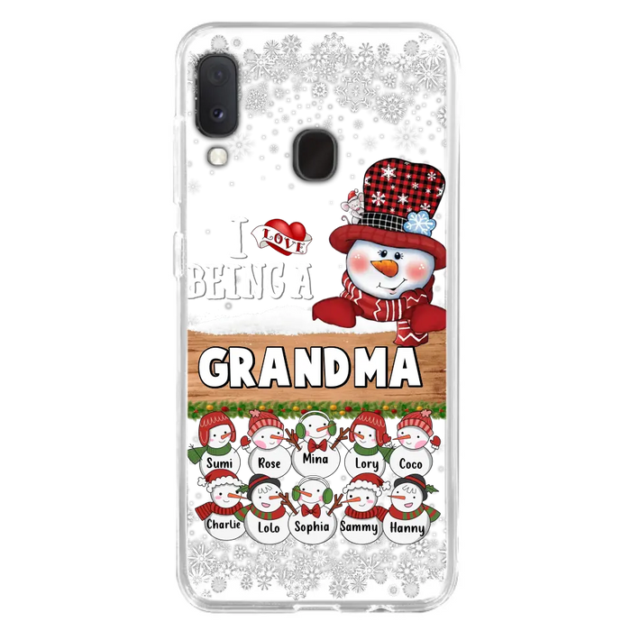 Custom Personalized Grandma Phone Case - Upto 10 Grandkids - Christmas Gift Idea for Grandma - I Love Being A Grandma - Case For iPhone/Samsung