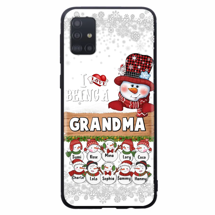 Custom Personalized Grandma Phone Case - Upto 10 Grandkids - Christmas Gift Idea for Grandma - I Love Being A Grandma - Case For iPhone/Samsung