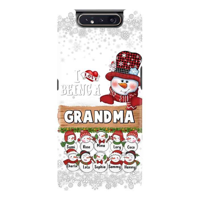 Custom Personalized Grandma Phone Case - Upto 10 Grandkids - Christmas Gift Idea for Grandma - I Love Being A Grandma - Case For iPhone/Samsung