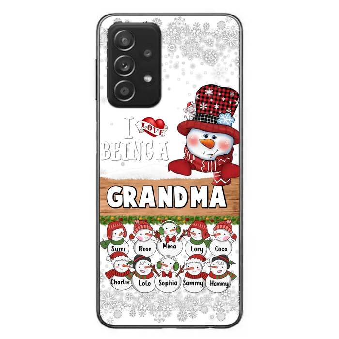 Custom Personalized Grandma Phone Case - Upto 10 Grandkids - Christmas Gift Idea for Grandma - I Love Being A Grandma - Case For iPhone/Samsung