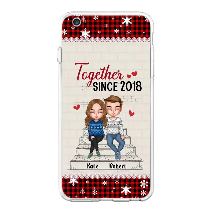 Custom Personalized Christmas Couple Phone Case - Christmas Gift Idea For Couple - Together Since 2018 - Case For iPhone/Samsung