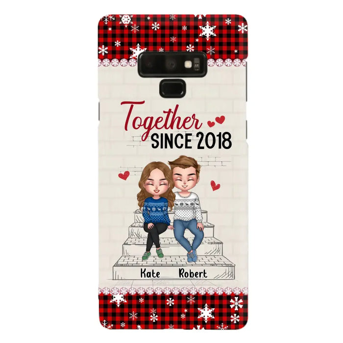 Custom Personalized Christmas Couple Phone Case - Christmas Gift Idea For Couple - Together Since 2018 - Case For iPhone/Samsung