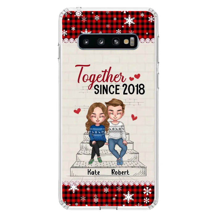 Custom Personalized Christmas Couple Phone Case - Christmas Gift Idea For Couple - Together Since 2018 - Case For iPhone/Samsung