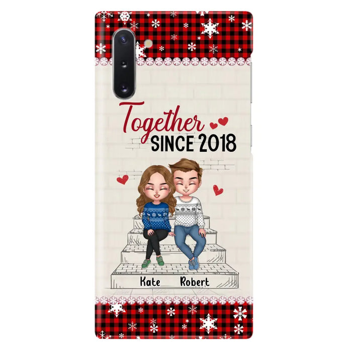 Custom Personalized Christmas Couple Phone Case - Christmas Gift Idea For Couple - Together Since 2018 - Case For iPhone/Samsung