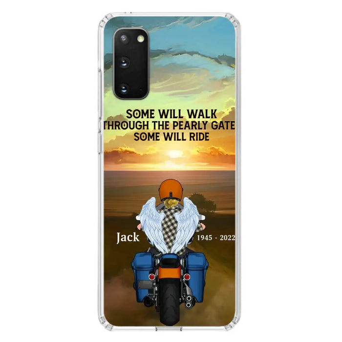 Custom Personalized Memorial Biker Phone Case - Memorial Gift Idea For Father's Day - Some Will Ride - Case For iPhone/Samsung