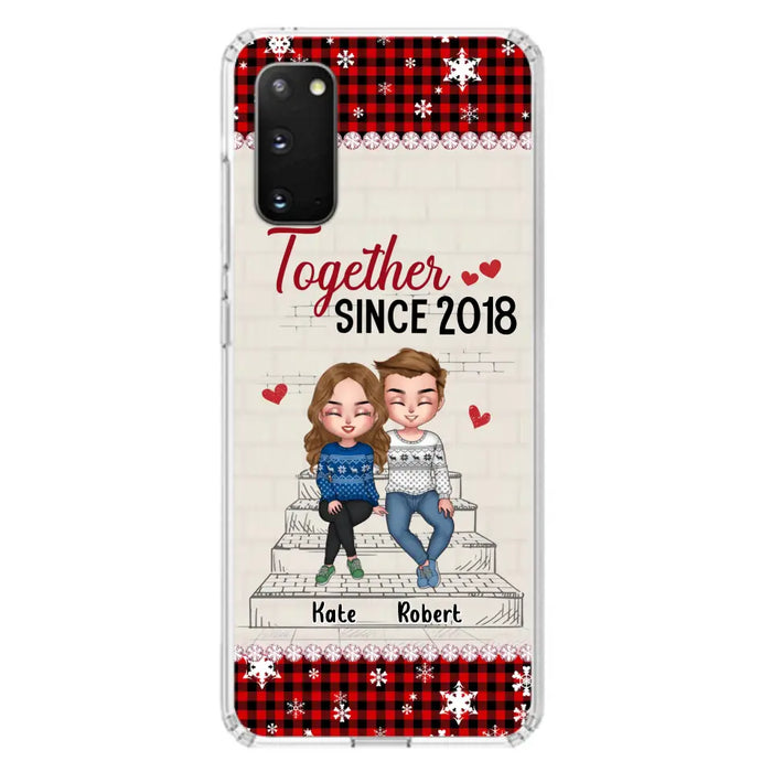 Custom Personalized Christmas Couple Phone Case - Christmas Gift Idea For Couple - Together Since 2018 - Case For iPhone/Samsung