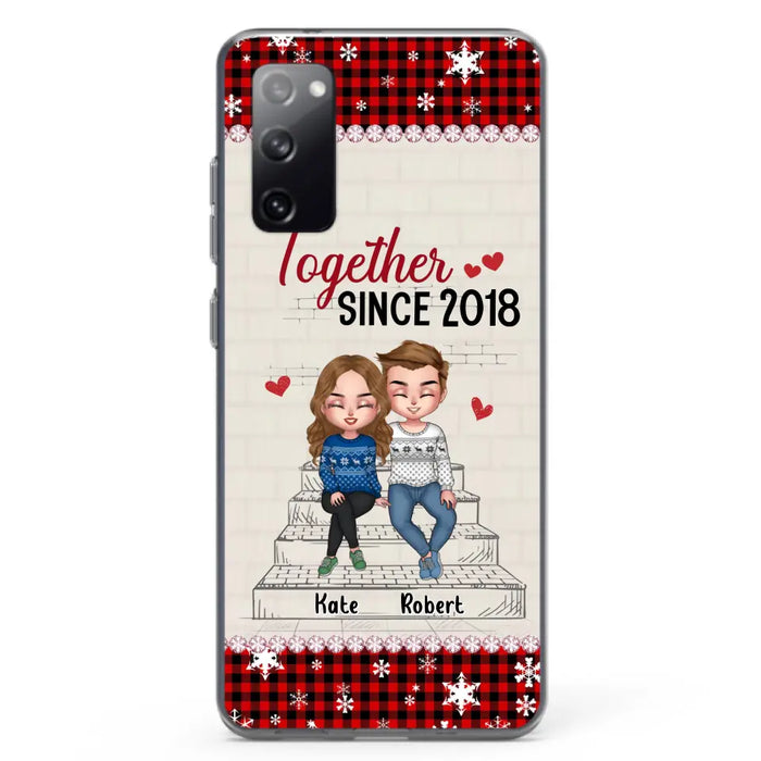 Custom Personalized Christmas Couple Phone Case - Christmas Gift Idea For Couple - Together Since 2018 - Case For iPhone/Samsung