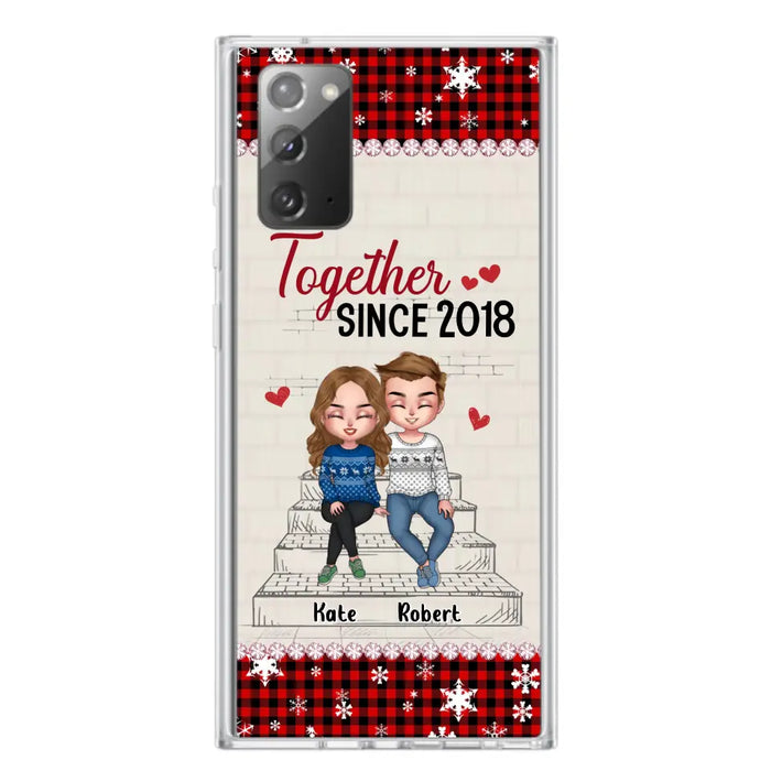 Custom Personalized Christmas Couple Phone Case - Christmas Gift Idea For Couple - Together Since 2018 - Case For iPhone/Samsung