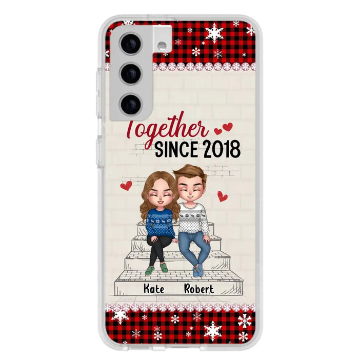 Custom Personalized Christmas Couple Phone Case - Christmas Gift Idea For Couple - Together Since 2018 - Case For iPhone/Samsung