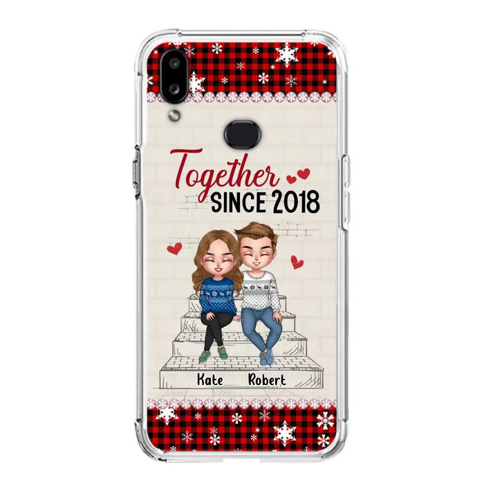 Custom Personalized Christmas Couple Phone Case - Christmas Gift Idea For Couple - Together Since 2018 - Case For iPhone/Samsung