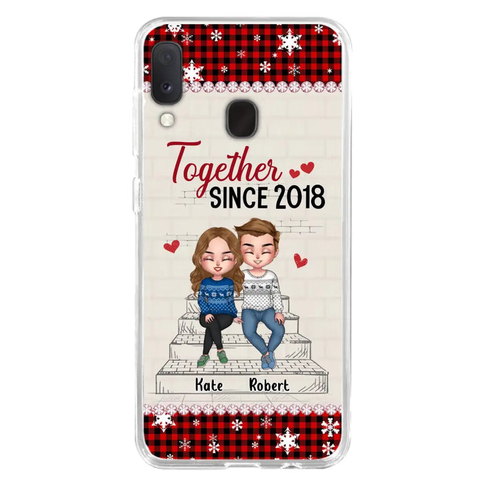 Custom Personalized Christmas Couple Phone Case - Christmas Gift Idea For Couple - Together Since 2018 - Case For iPhone/Samsung