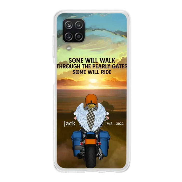 Custom Personalized Memorial Biker Phone Case - Memorial Gift Idea For Father's Day - Some Will Ride - Case For iPhone/Samsung