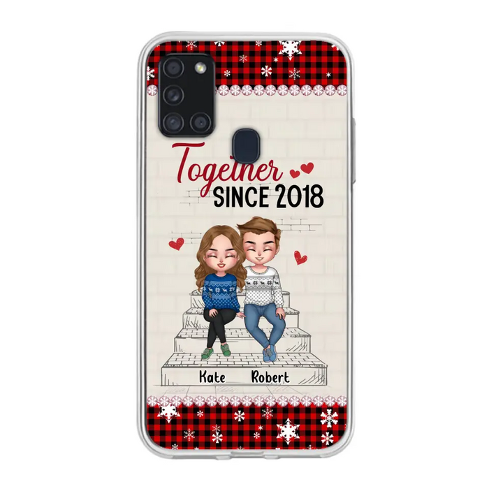 Custom Personalized Christmas Couple Phone Case - Christmas Gift Idea For Couple - Together Since 2018 - Case For iPhone/Samsung