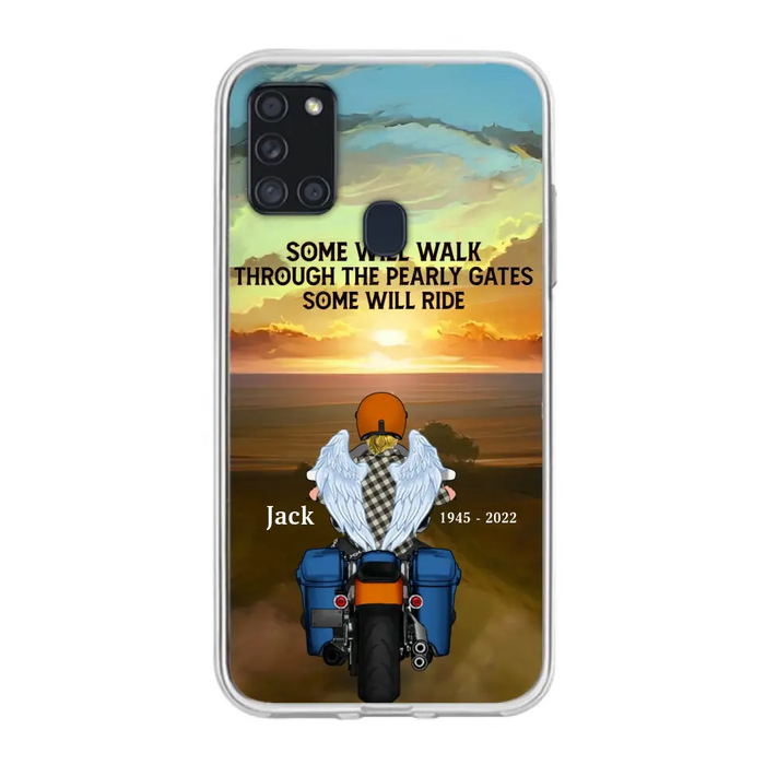 Custom Personalized Memorial Biker Phone Case - Memorial Gift Idea For Father's Day - Some Will Ride - Case For iPhone/Samsung